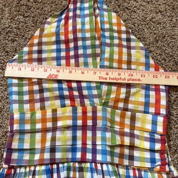 LaRoque Original Rainbow Gingham Halter Dress Size XS Boutique - Picture 5 of 7